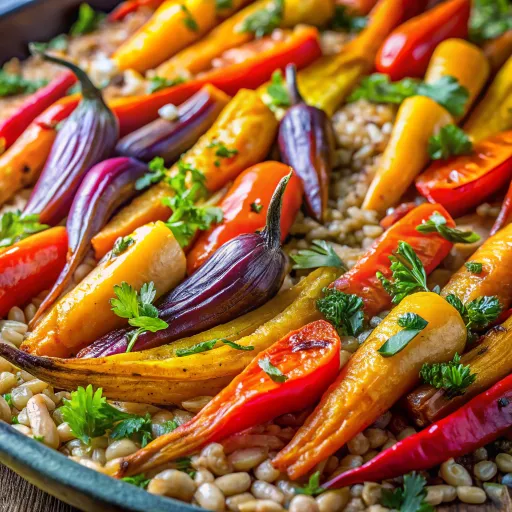 Kardamonowe Cudnie Pieczone Warzywa z Jęczmieniem